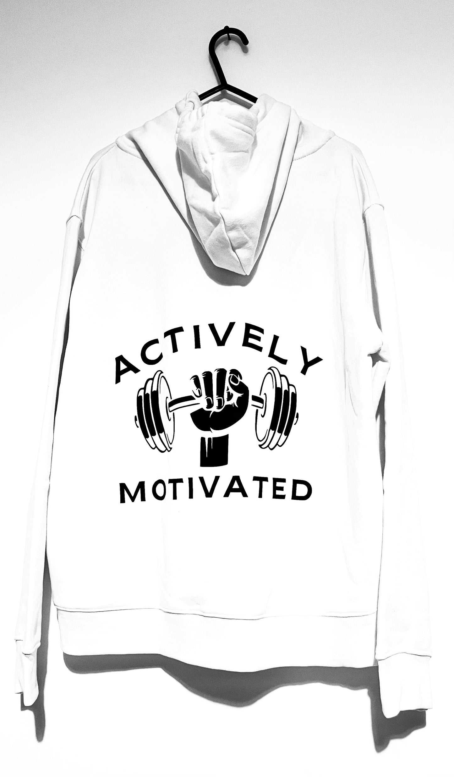 Original AM Logo White Hoodie (BIG Back Logo)