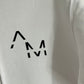 White Hoodie With Bold Front AM Logo