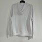 White Hoodie With Bold Front AM Logo