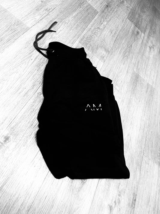 Black AM Joggers Original Logo (First Run)